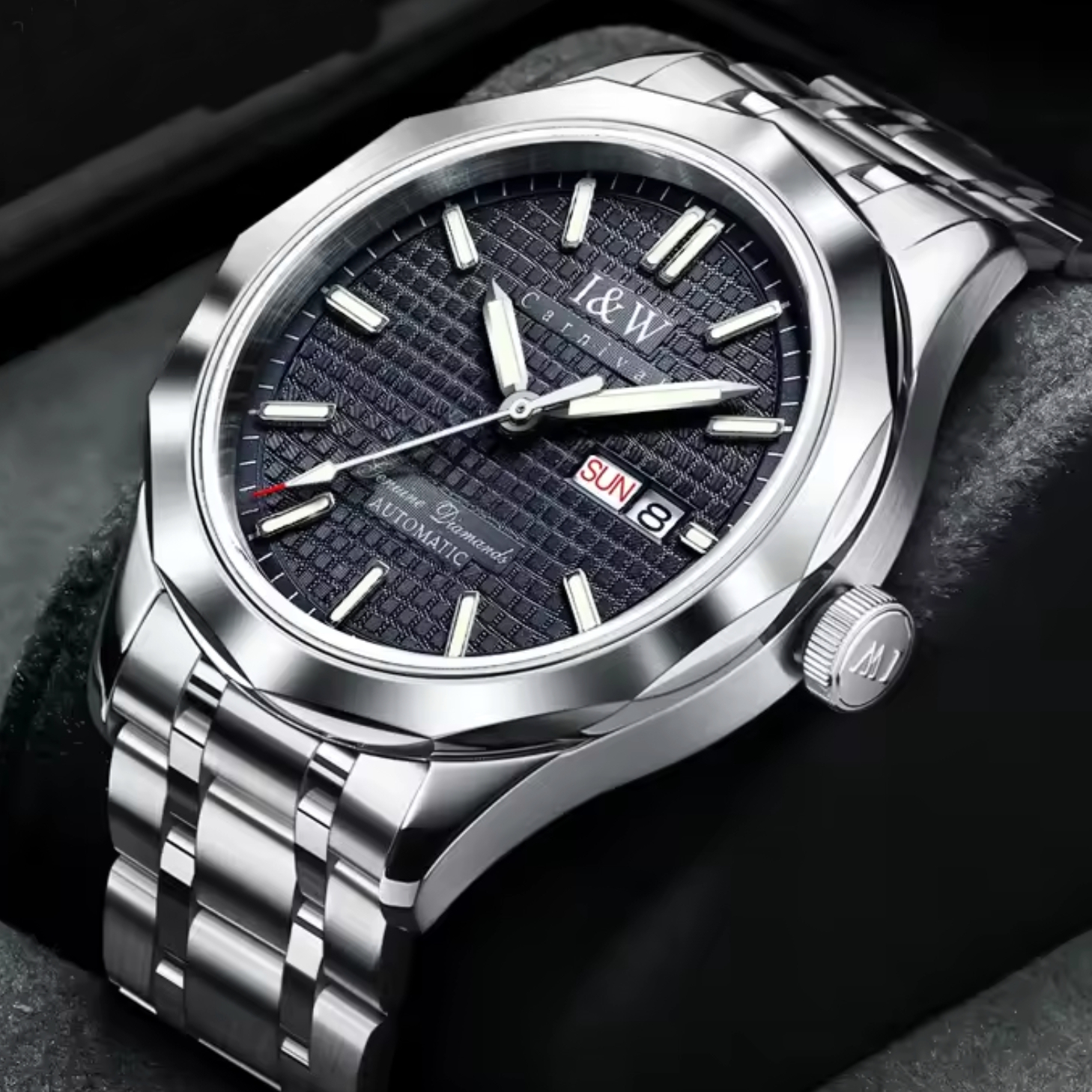 Чоловічий механічний годинник Carnival Carbon