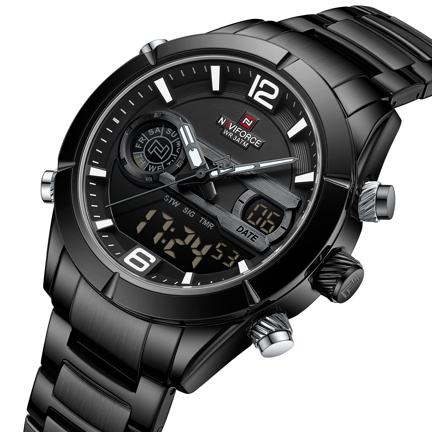 Чоловічий спортивний тактичний годинник Naviforce Aviator