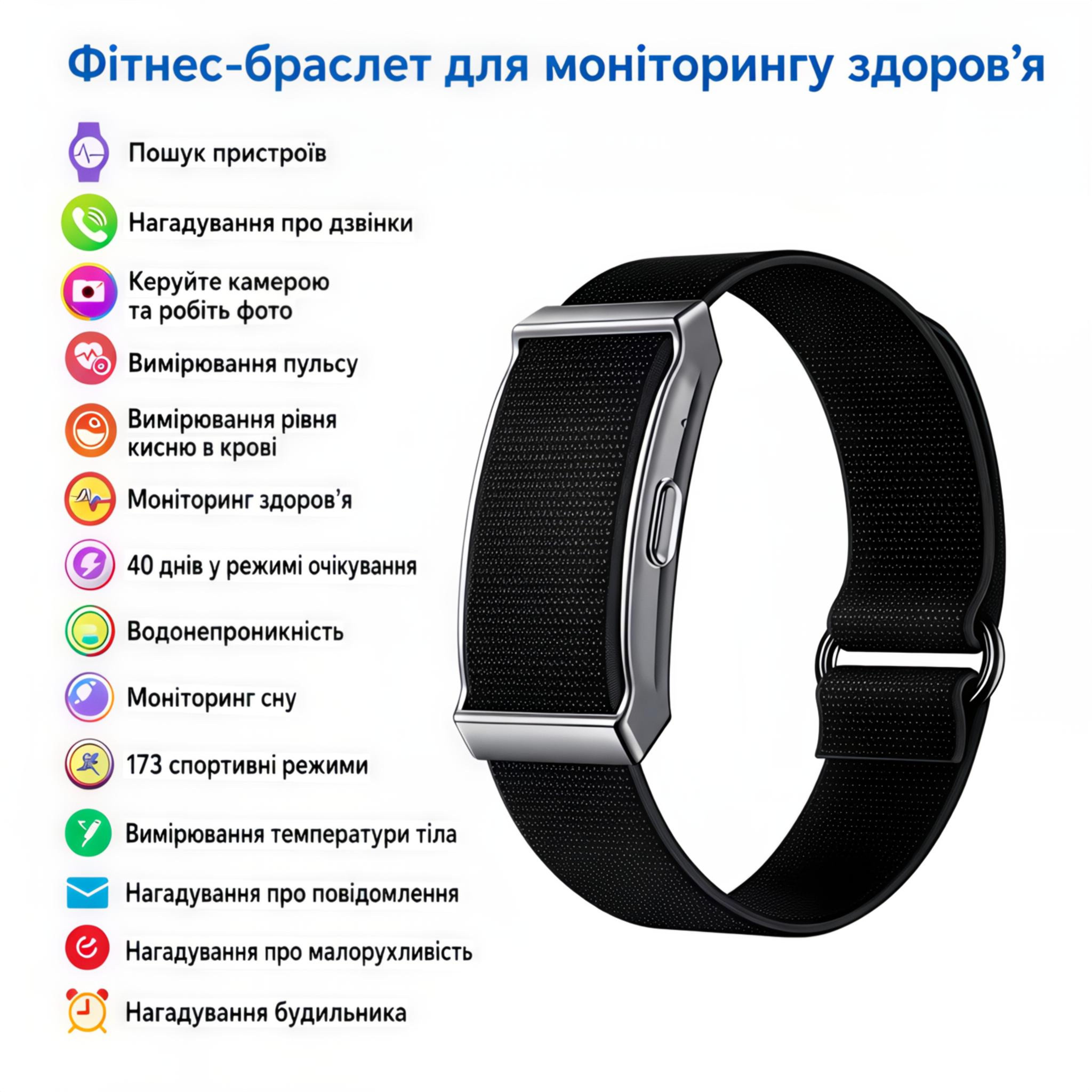Розумний смарт годинник Fitness Bracelet Move Air