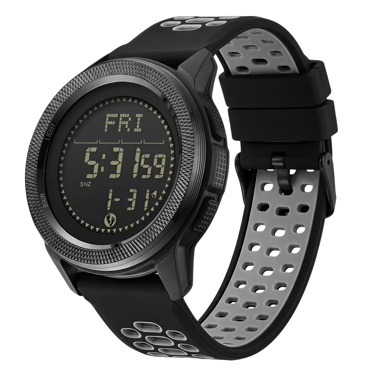 Чоловічий водостійкий спортивний тактичний з компасом годинник North Edge Nexus Flex Grey з компасом